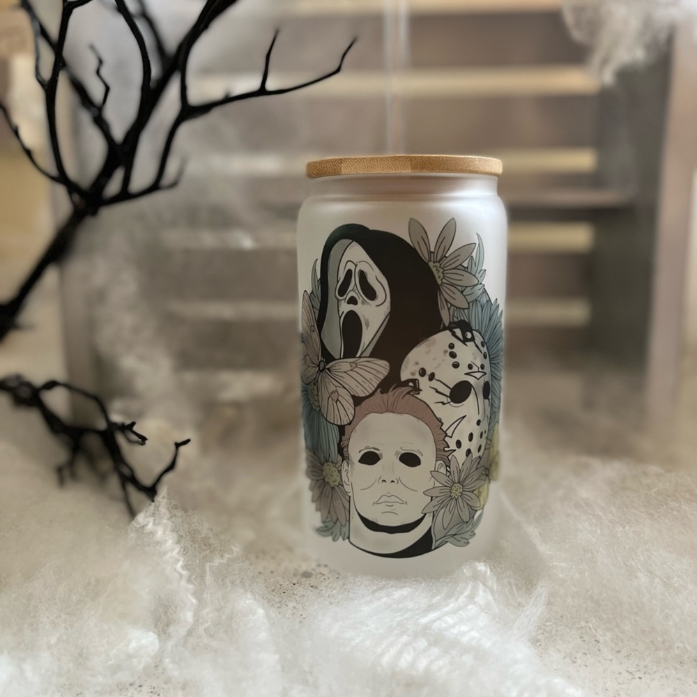 18oz Floral Horror cup